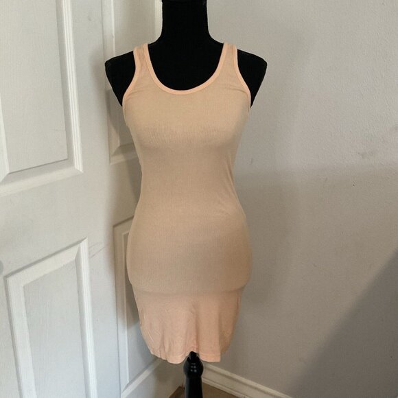 Talentless Women’s Ribbed Modal Tank Mini Stretchy Dress Orange Size Small fit - Picture 2 of 11